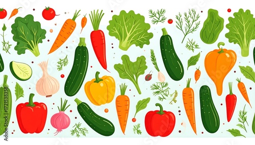Colorful vegetable illustration