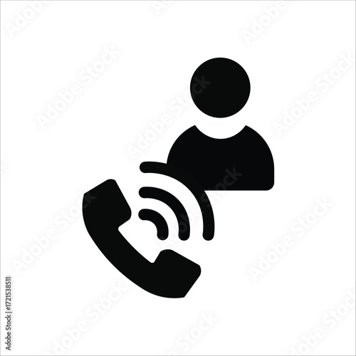 calling icons. simple solid vector