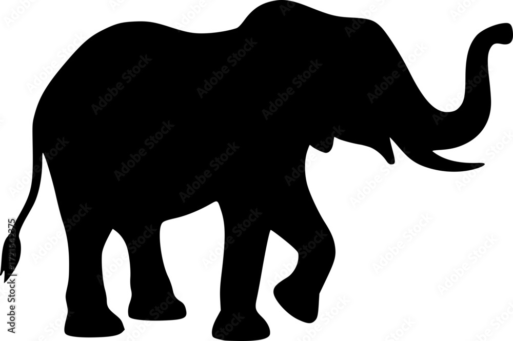 Obraz premium Silhouette of an elephant illustration