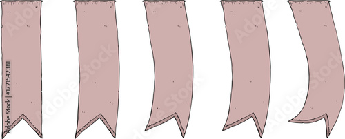 Design of medieval vertical banner