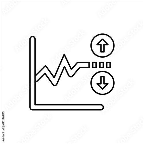 volatility icons. simple line vector