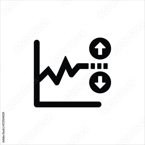 volatility icons. simple solid vector