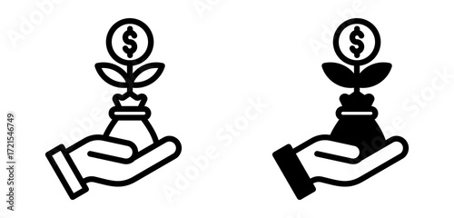 Venture Capital Icon Collection Line & Mixed Style