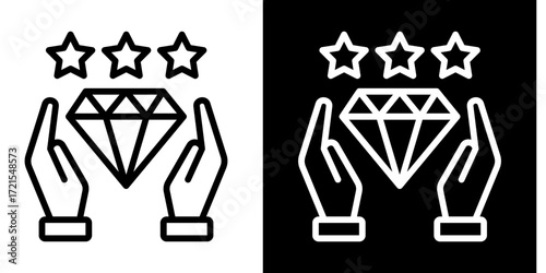 Value Proposition Review  Icon Set White Style Collection