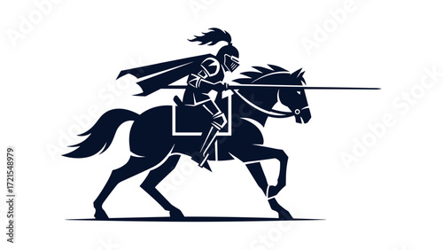 Knight Mascot Illustration Esport Logo Emblem of Valor and Heritage