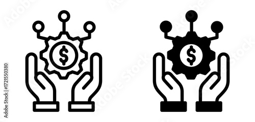 Tech Funding Icon Collection Line & Mixed Style