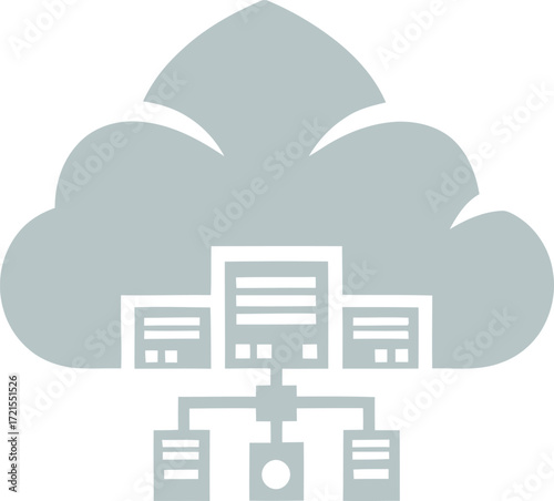 Cloud Computing Server Network Icon