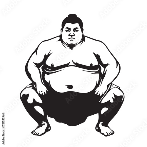 vector of a sumo athlete