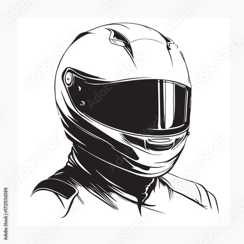 motorcycle helmet isolated on white
