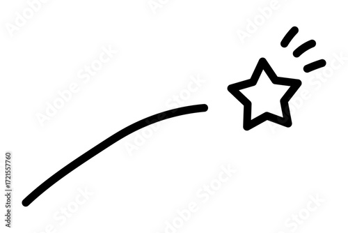 星のシンプルな手描きイラスト15