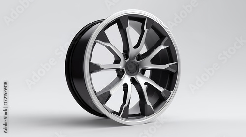 Shiny Chrome Vehicle Rim Closeup