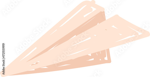 Abstract Illustration of Beige Kid paper airplane