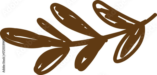 Abstract Brown Leaves