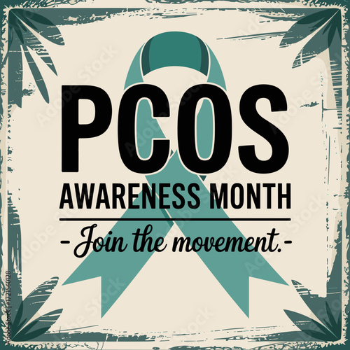 Vintage Poster PCOS Awareness Month Design