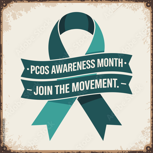 Vintage Poster PCOS Awareness Month Design