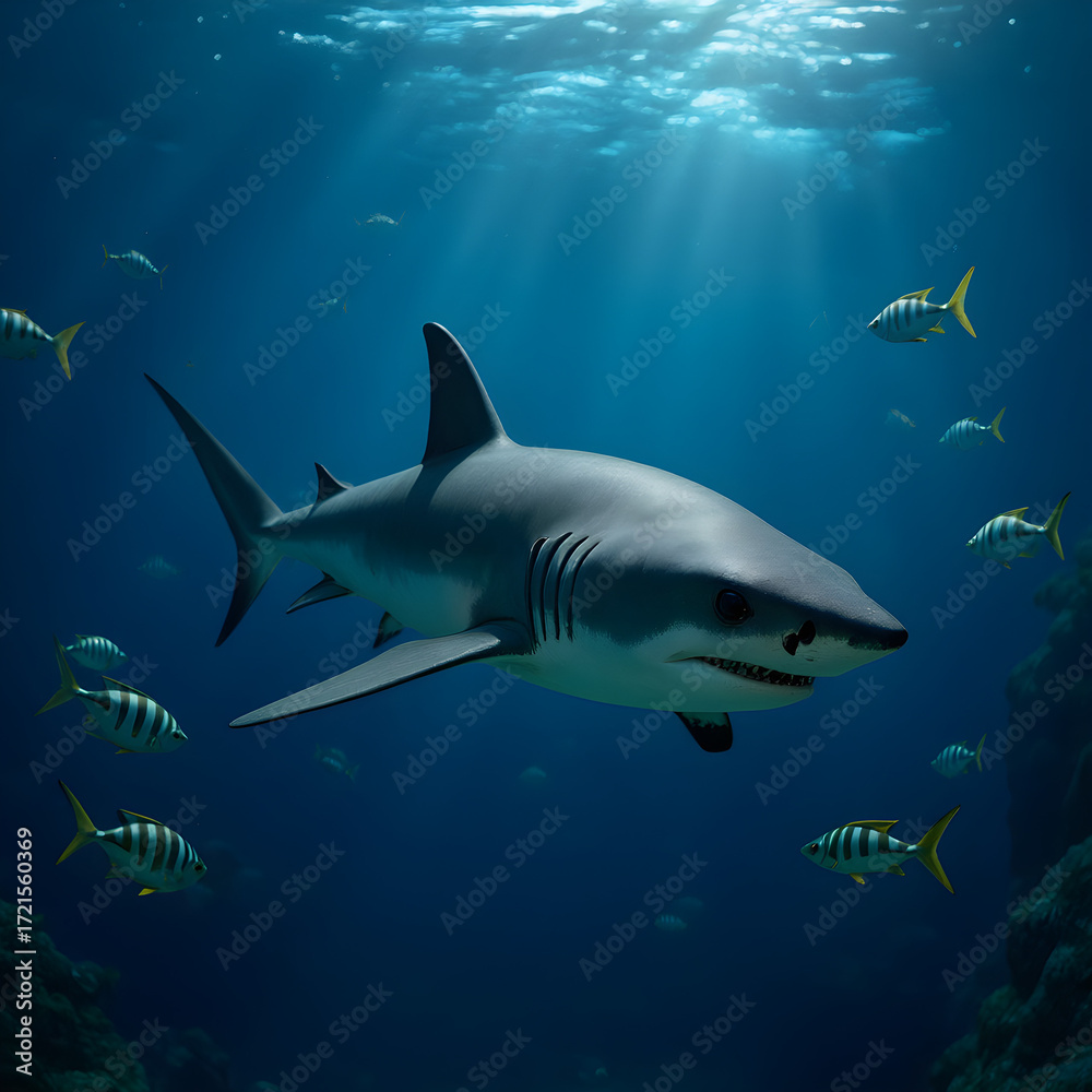 Fototapeta premium shark in the sea