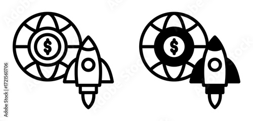 Startup Ecosystem Icon Collection Line & Mixed Style