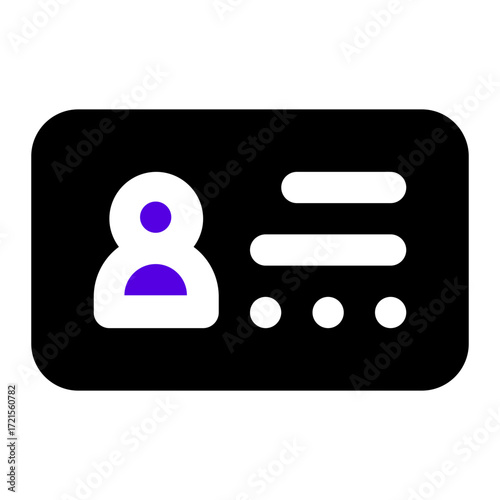 id card icon two tone color