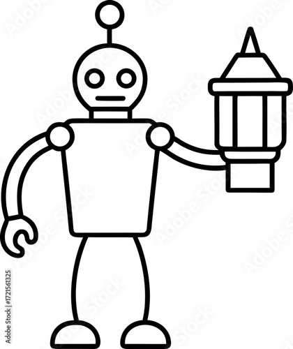 funny cartoon robot