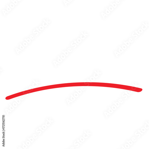 Hand-Drawn Red Underline Grunge Line