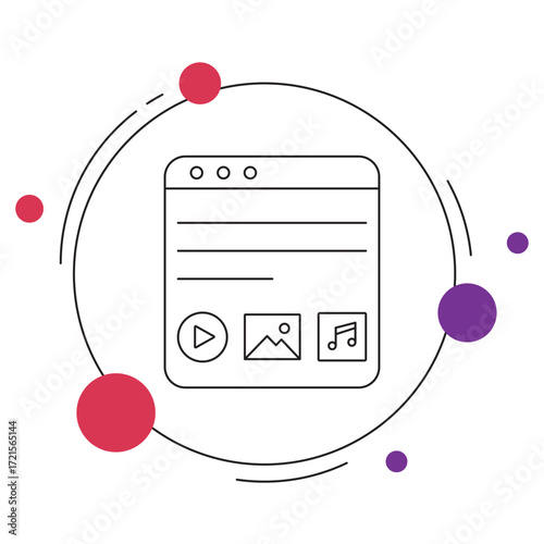 Content Icon, Power of Content, Crafting Stories that Connect, Driving Engagement with Content, Future of Content Strategy, vector