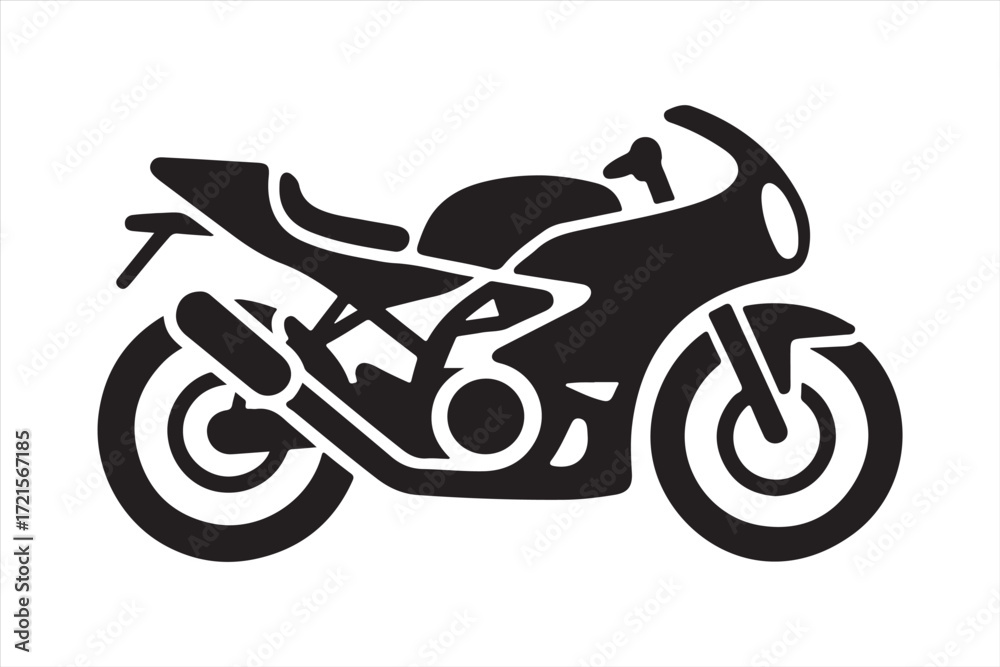 Fototapeta premium Motorcycle Silhouette Bundle Vector Illustration