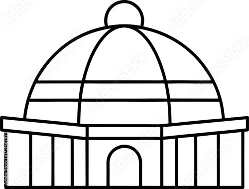 vector illustration of a cage