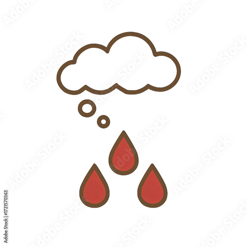 血の雨雲アイコン｜Blood Rain Cloud