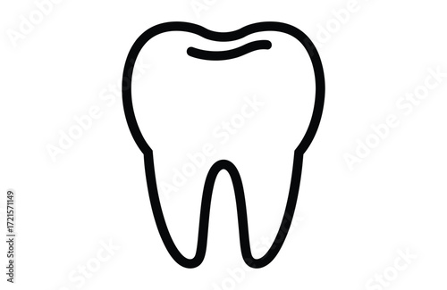 WebHealthy tooth icon offering dental care solutions and promoting oral hygiene, a simple graphic element for dentists and healthcare providers creating patient education materials