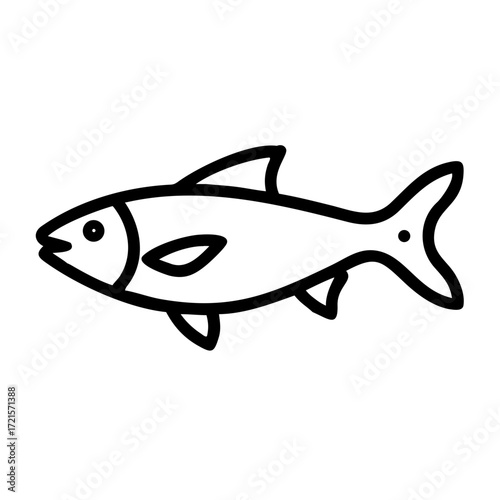 Colorful abstract illustration of a fish swimming in a vibrant underwater scene, showcasing fluid lines and dynamic shapes, capturing the essence of marine life and creativity