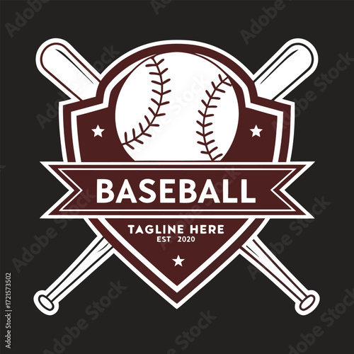 Solid Vector Icon for Baseball