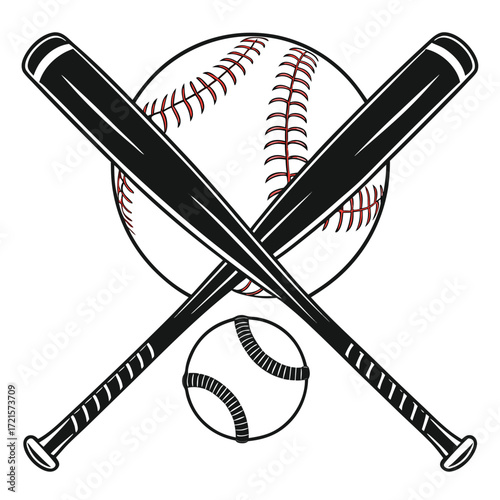 Solid Vector Icon for Baseball
