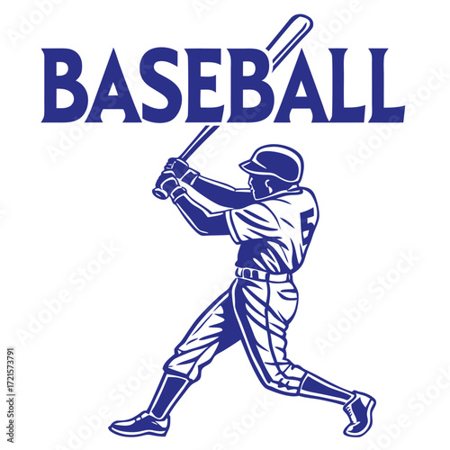 Solid Vector Icon for Baseball