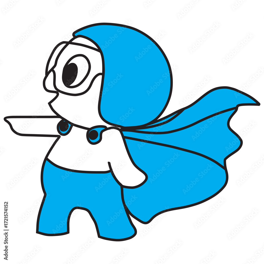 Fototapeta premium caped hero mascot vector