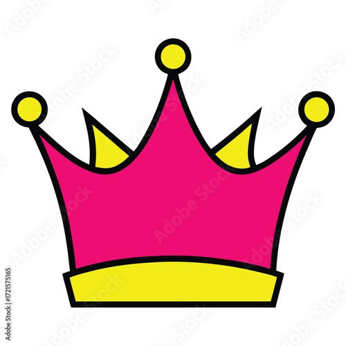 Simple crown design isolated on white background