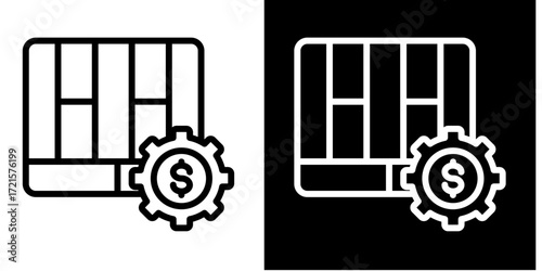 Business Model Canvas  Icon Set White Style Collection

