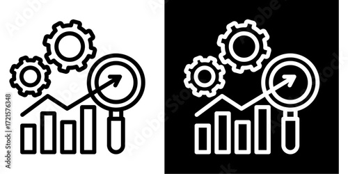 Benchmarking  Icon Set White Style Collection
