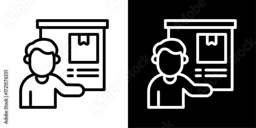 Product Demo icon of a flat style vector