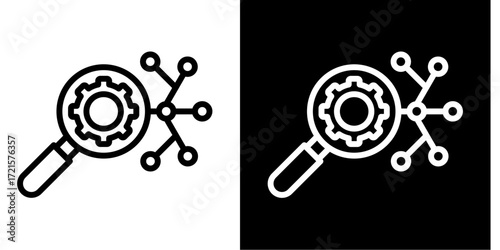Root Cause Analysis  Icon Set White Style Collection
