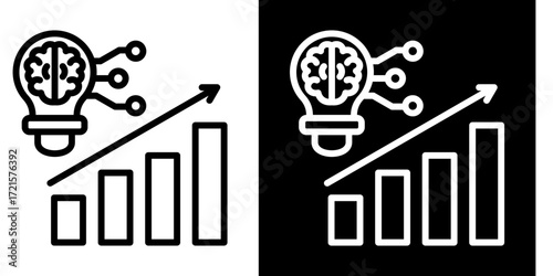 Business Intelligence  Icon Set White Style Collection
