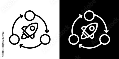Lean Startup icon of a flat style vector