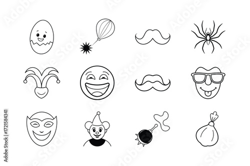 set of funny April Fool's