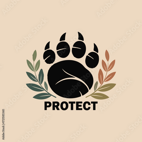 World Gorilla Day vector with strong adult gorilla, jungle foliage, and conservation symbols. Solid color design for endangered species awareness, nature protection, and eco-friendly projects.