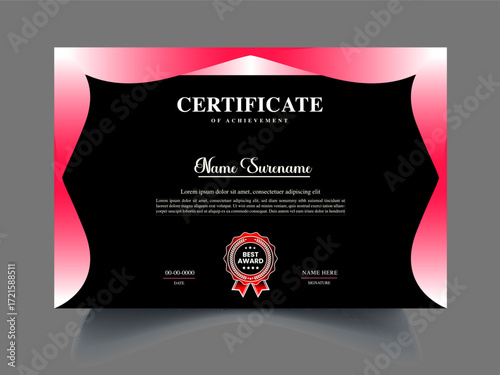 printable, customizable academic certificate design templates