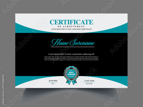 printable, customizable academic certificate design templates