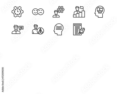Life Skills Line Vector Icons