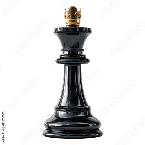 Chess Piece King Classic Board Game Strategy Symbol isolated on transparent background