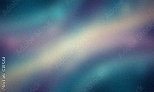 Teal blue and violet abstract grainy background with diagonal light stripe texture