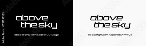 Modern Minimalist Font. Simple Uppercase Technology themed font. Editable vector lettering. Poster design, typography, and other graphic design needs. Sport and Technology.	