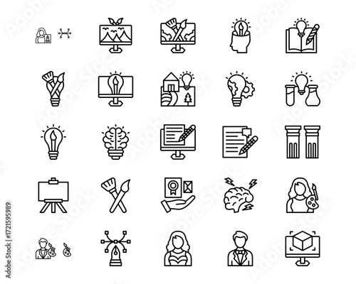Creativity Line Vector Icons